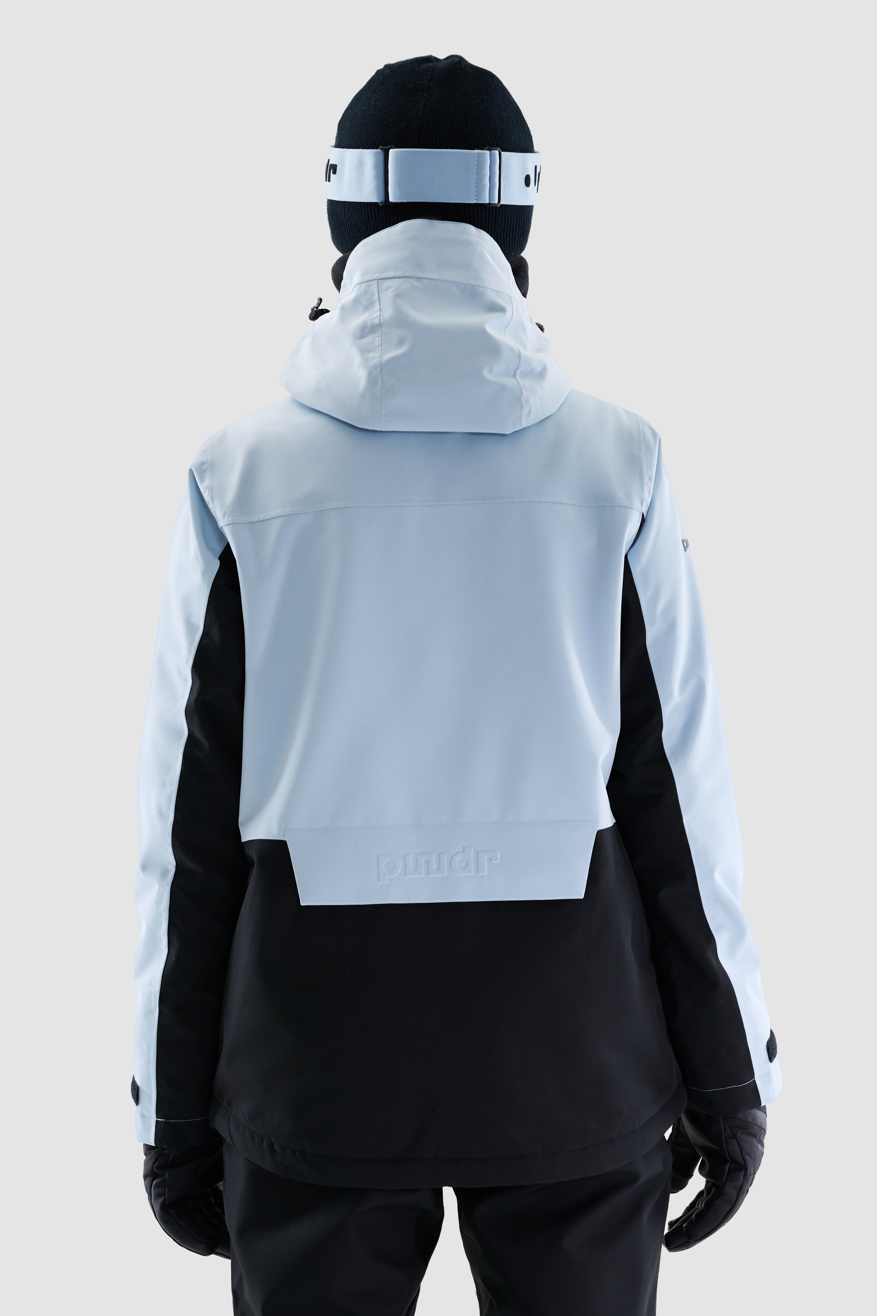 Jalo Ski Jacket Women, Light Blue + Black