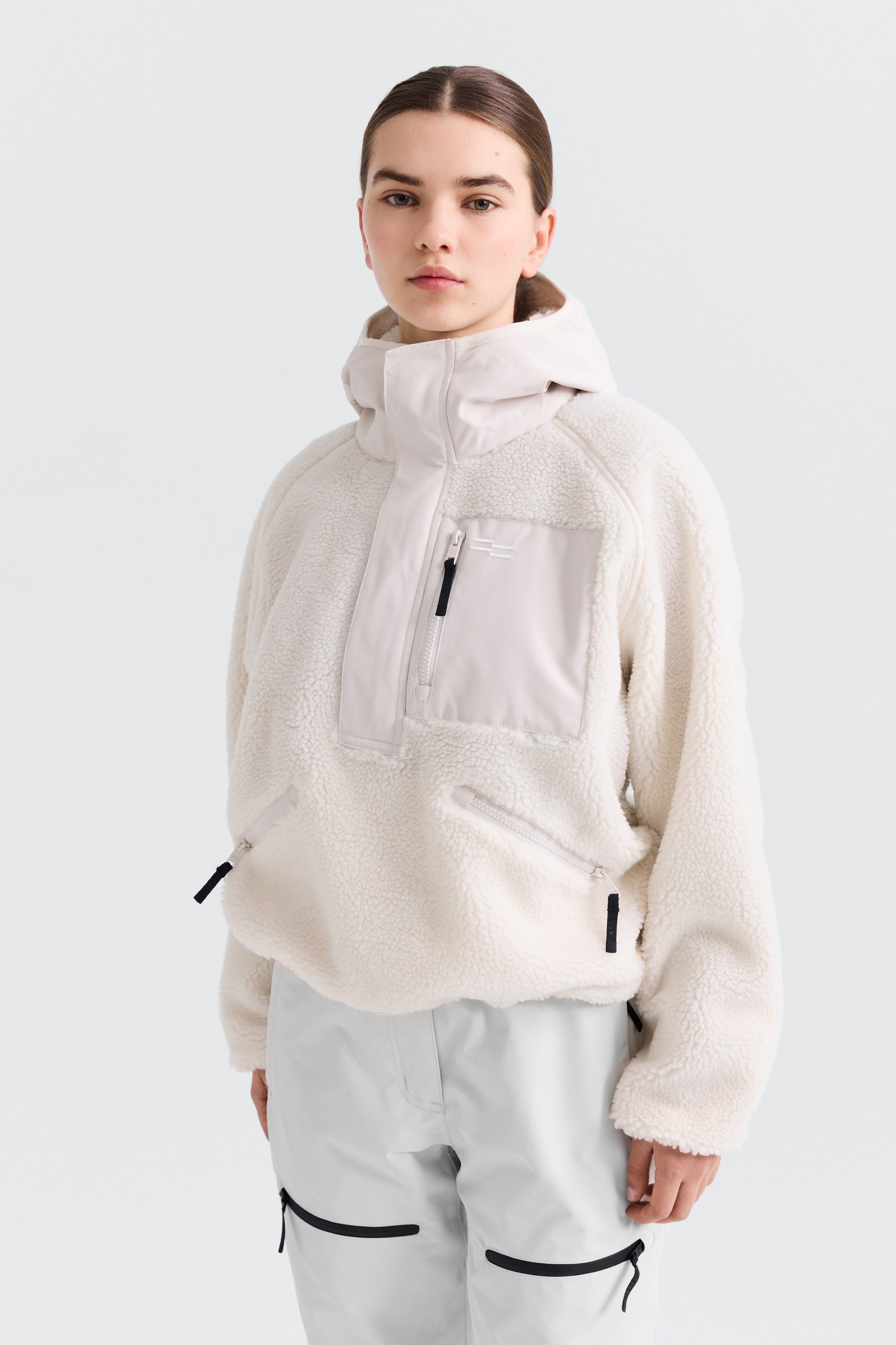 Anwi Fleece Jacket Women, White