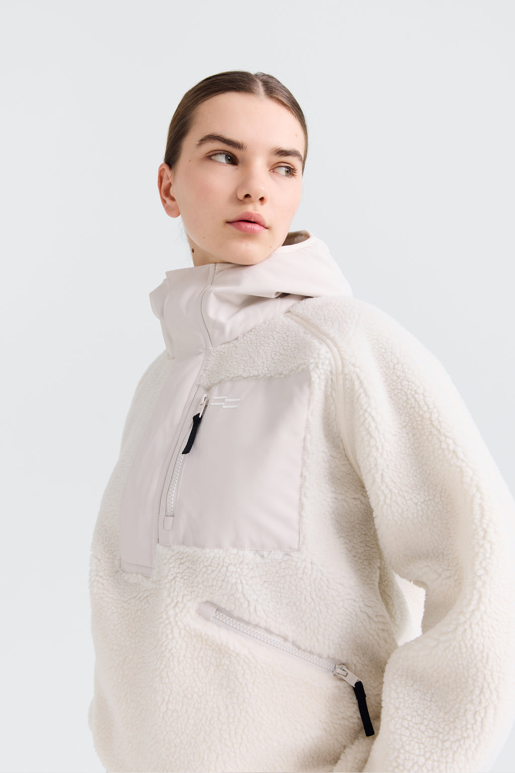 Anwi Fleece Jacket Women, White