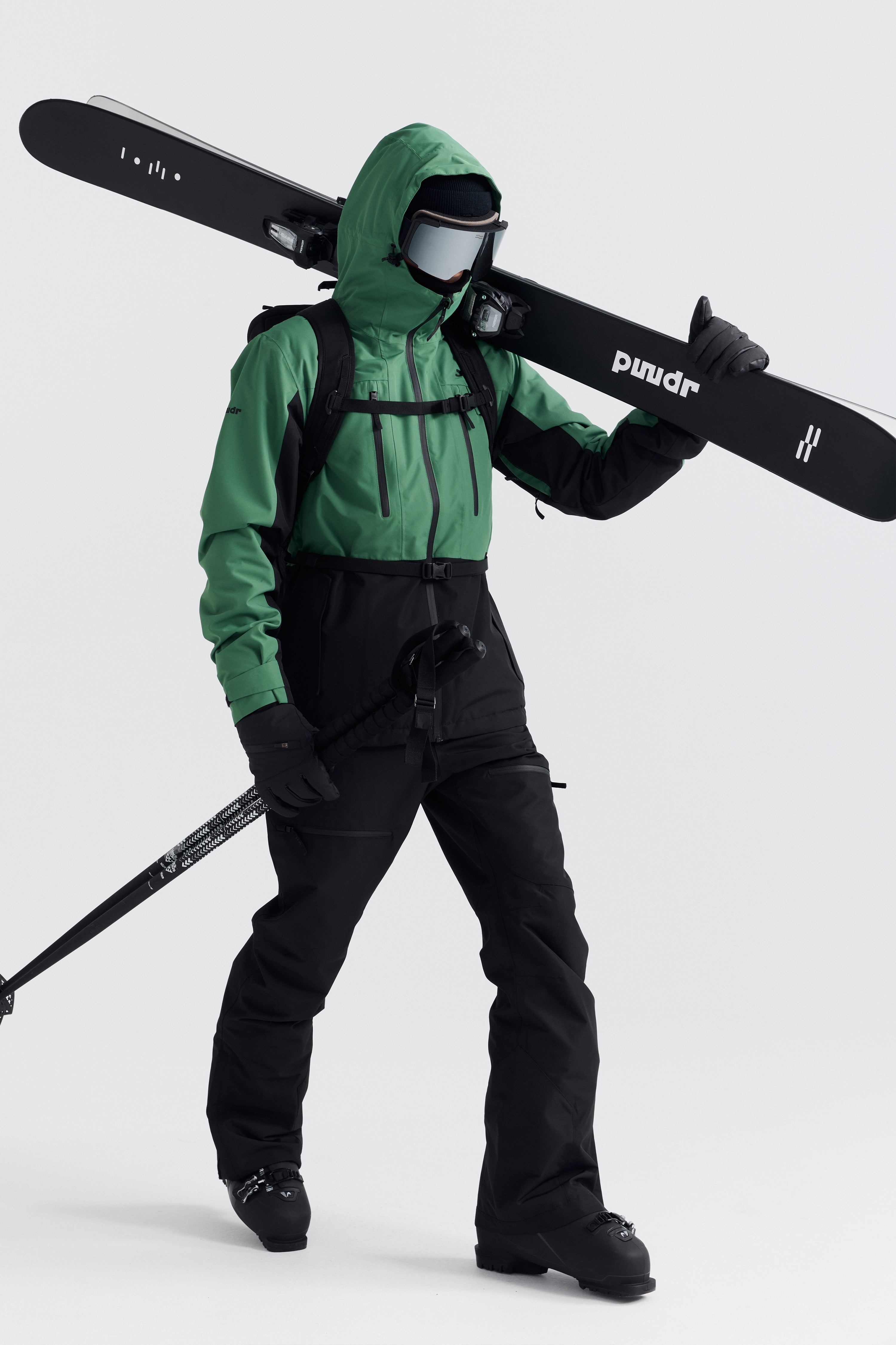 Jalo Ski Jacket Men, Green + Black
