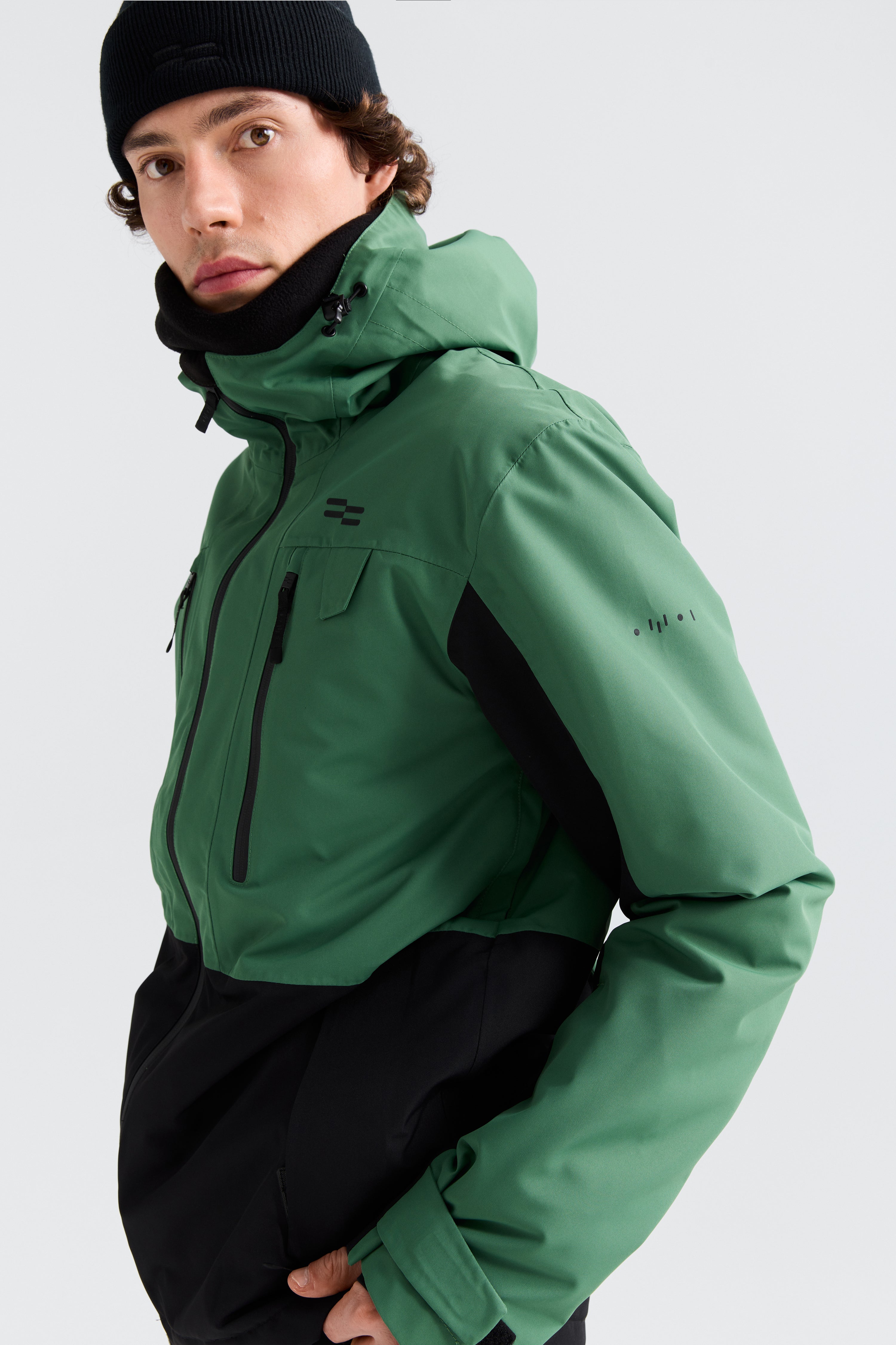 Jalo Ski Jacket Men, Green + Black