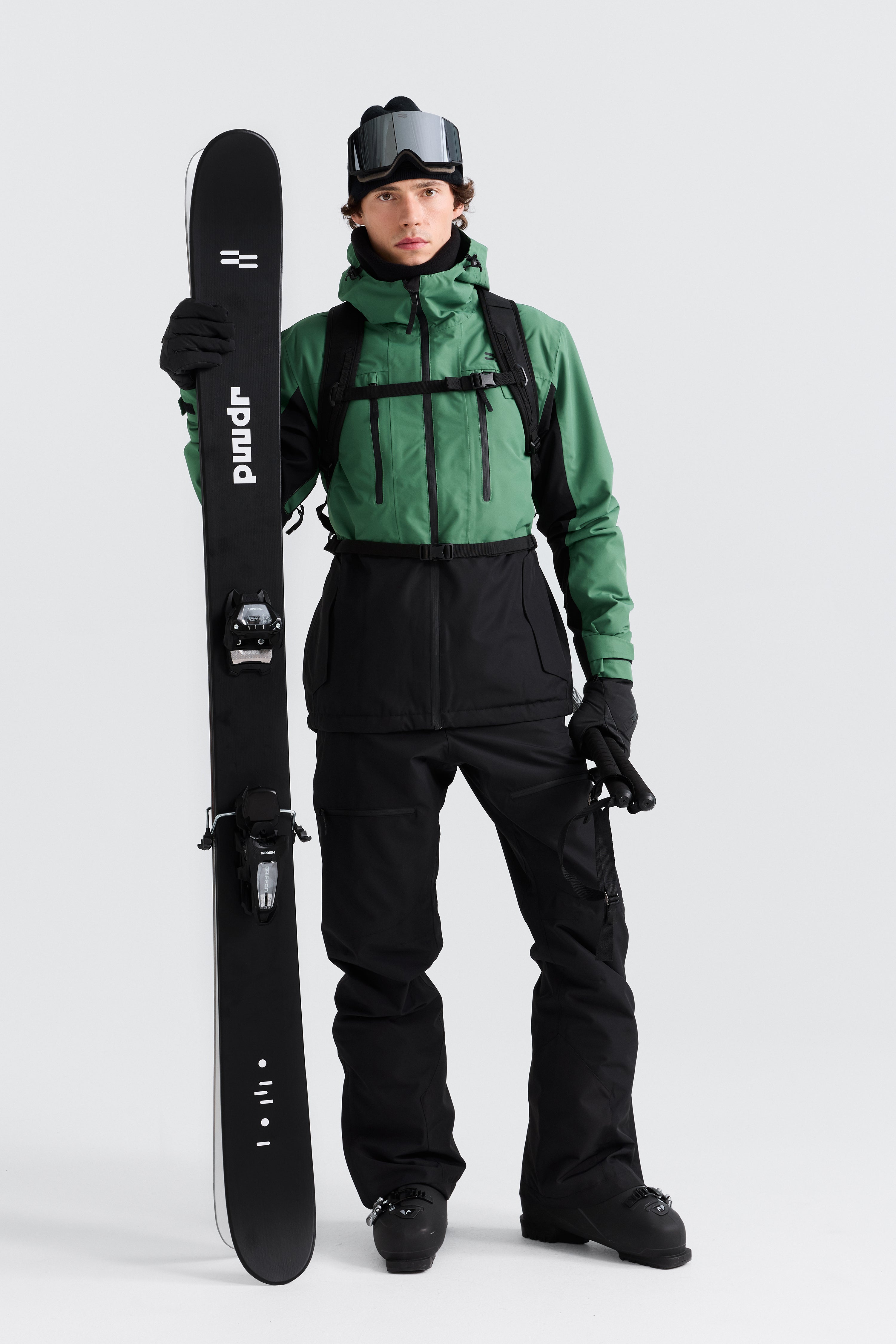Jalo Ski Jacket Men, Green + Black