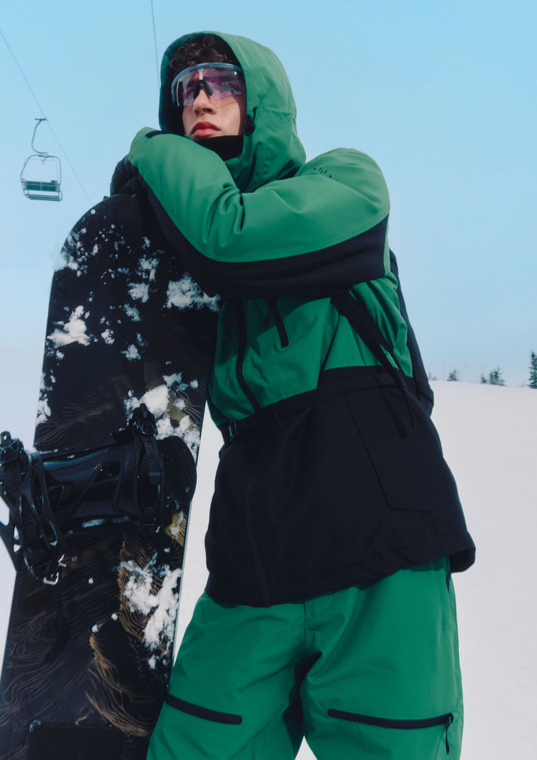 Jalo Ski Jacket Men, Green + Black