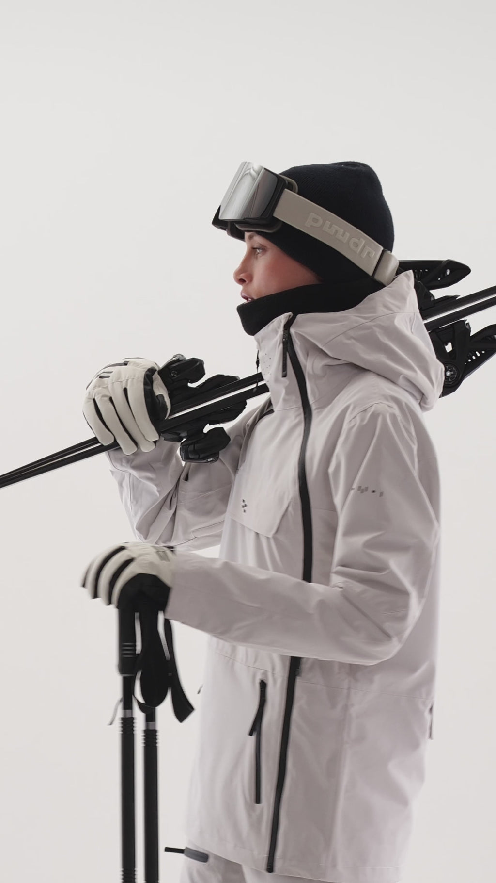 Anak Skijakke Dame, Hvit