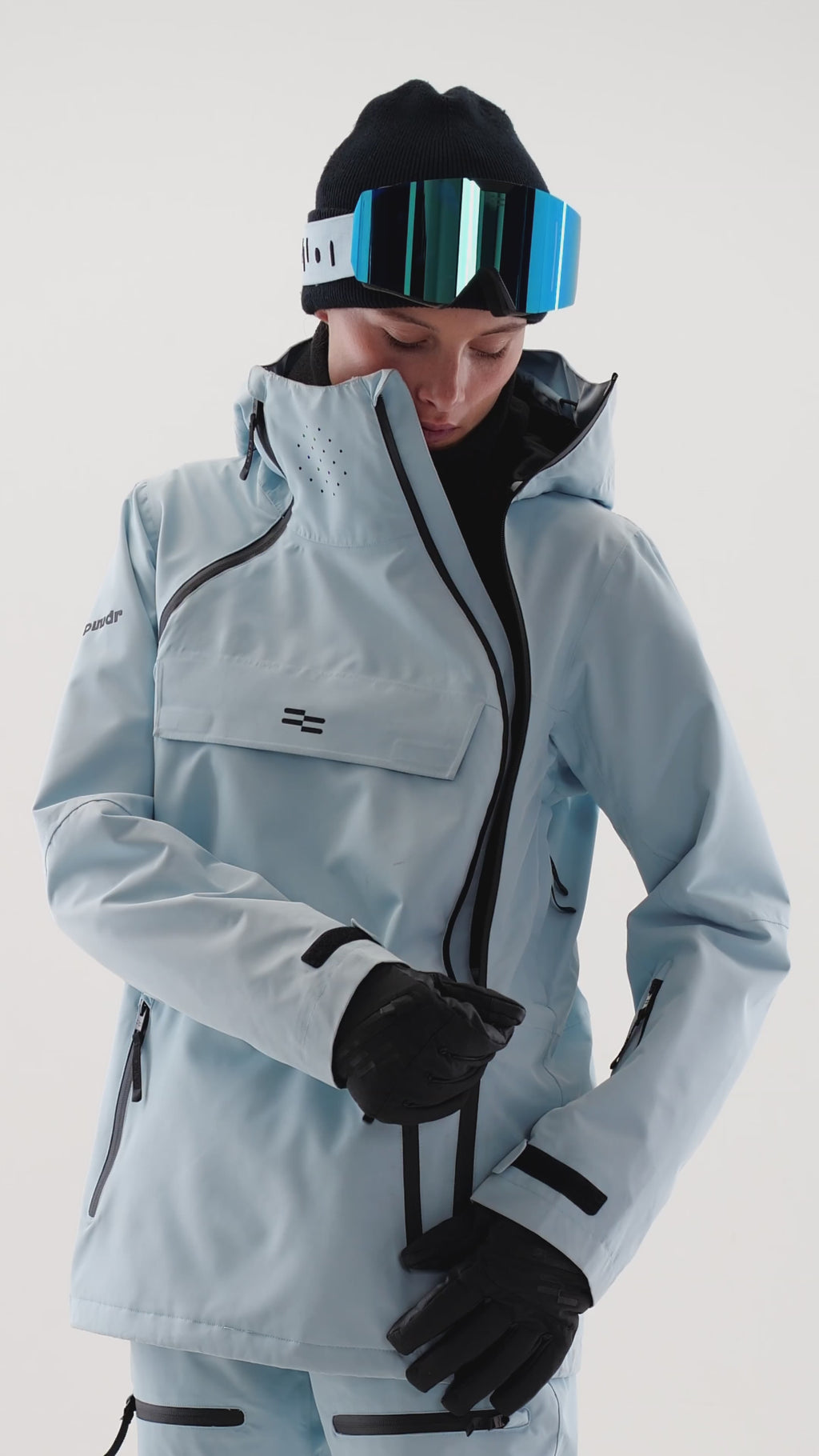 Anak Skijakke Dame, Lyseblå