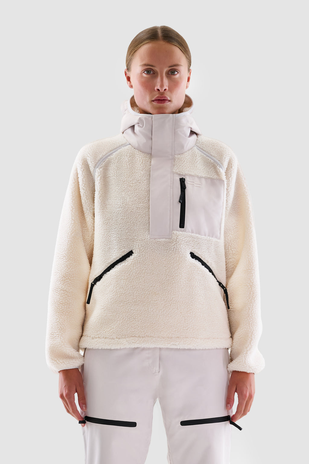 Anwi Fleece Jacket Women, White