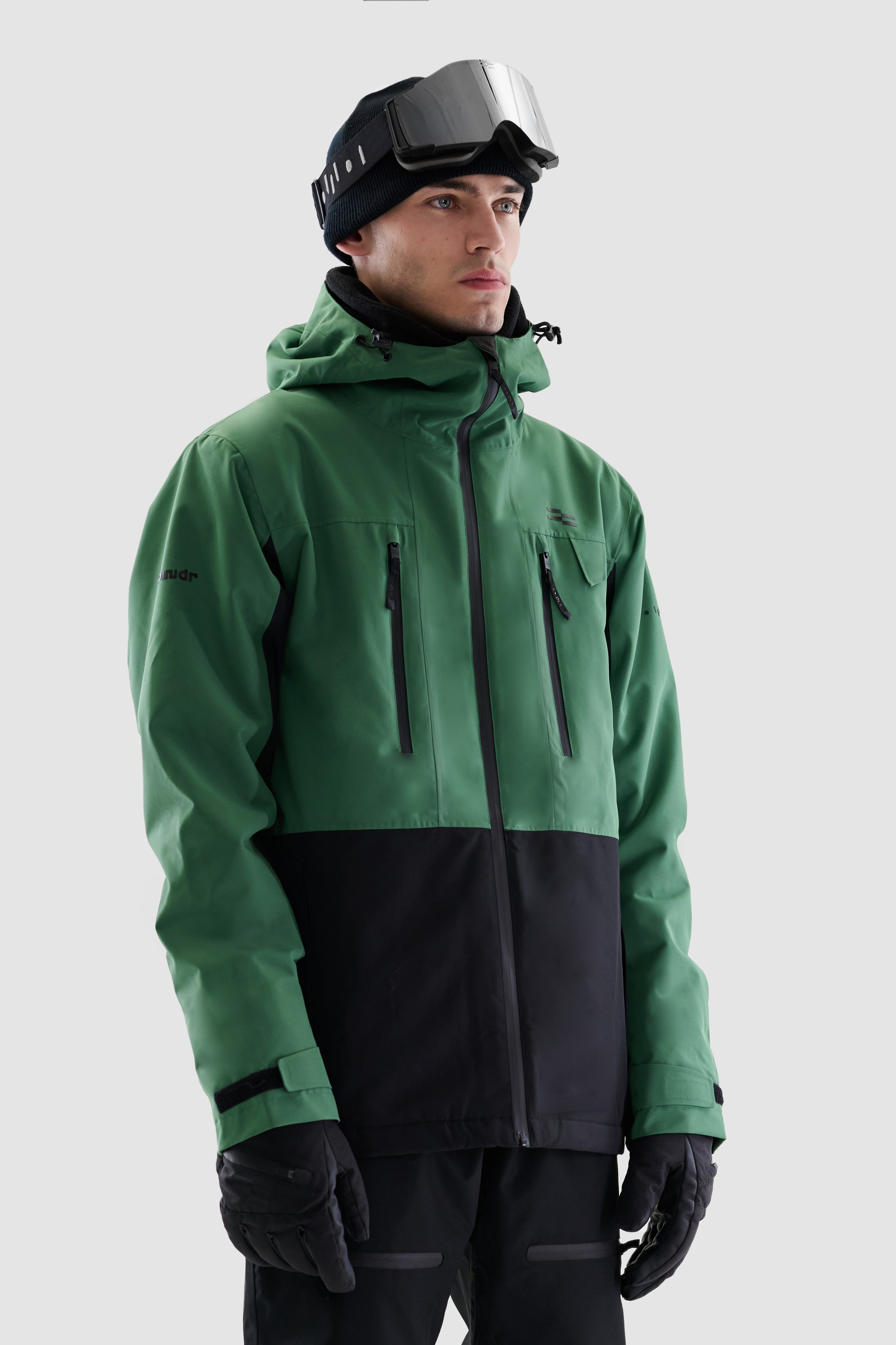 Jalo Ski Jacket Men, Green + Black