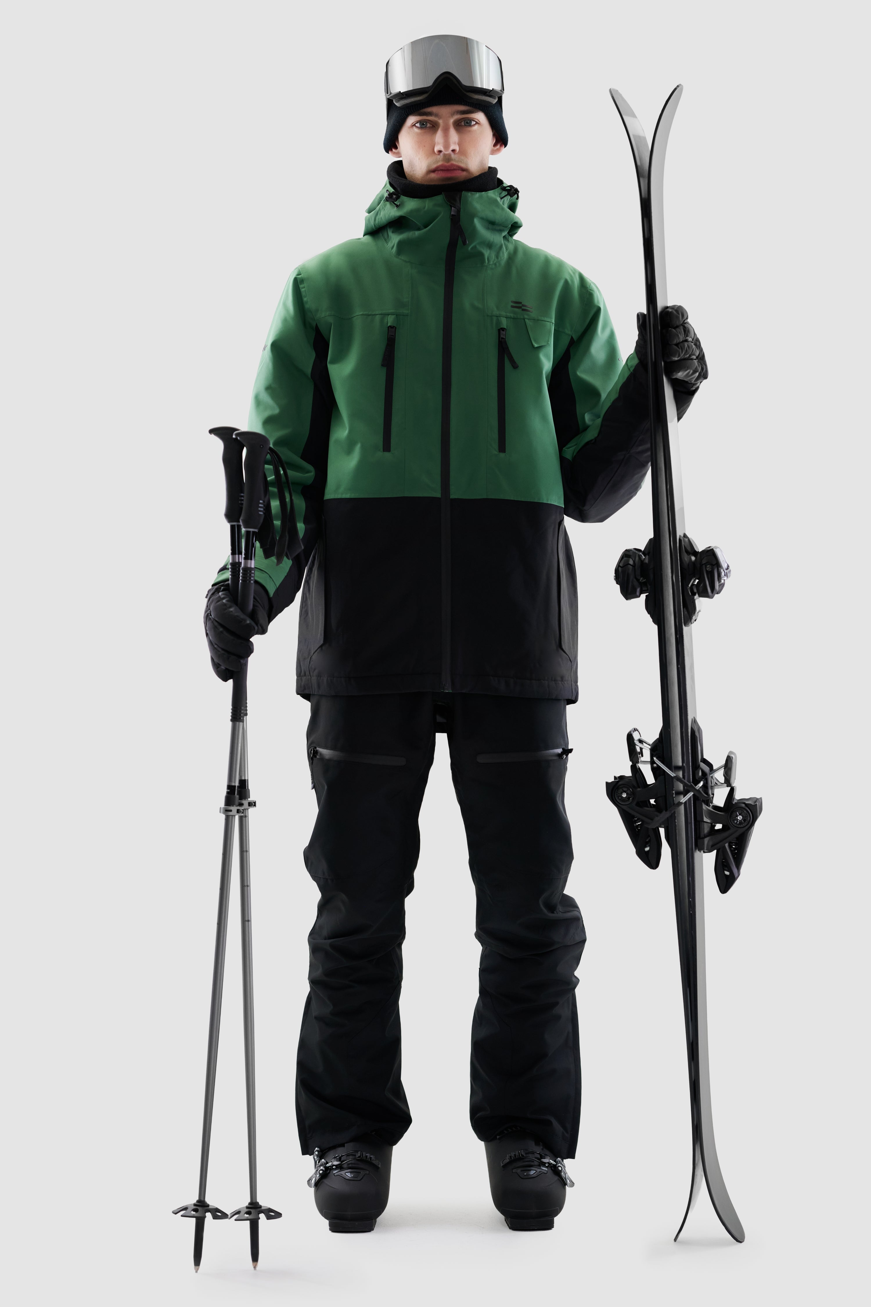 Jalo Ski Jacket Men, Green + Black