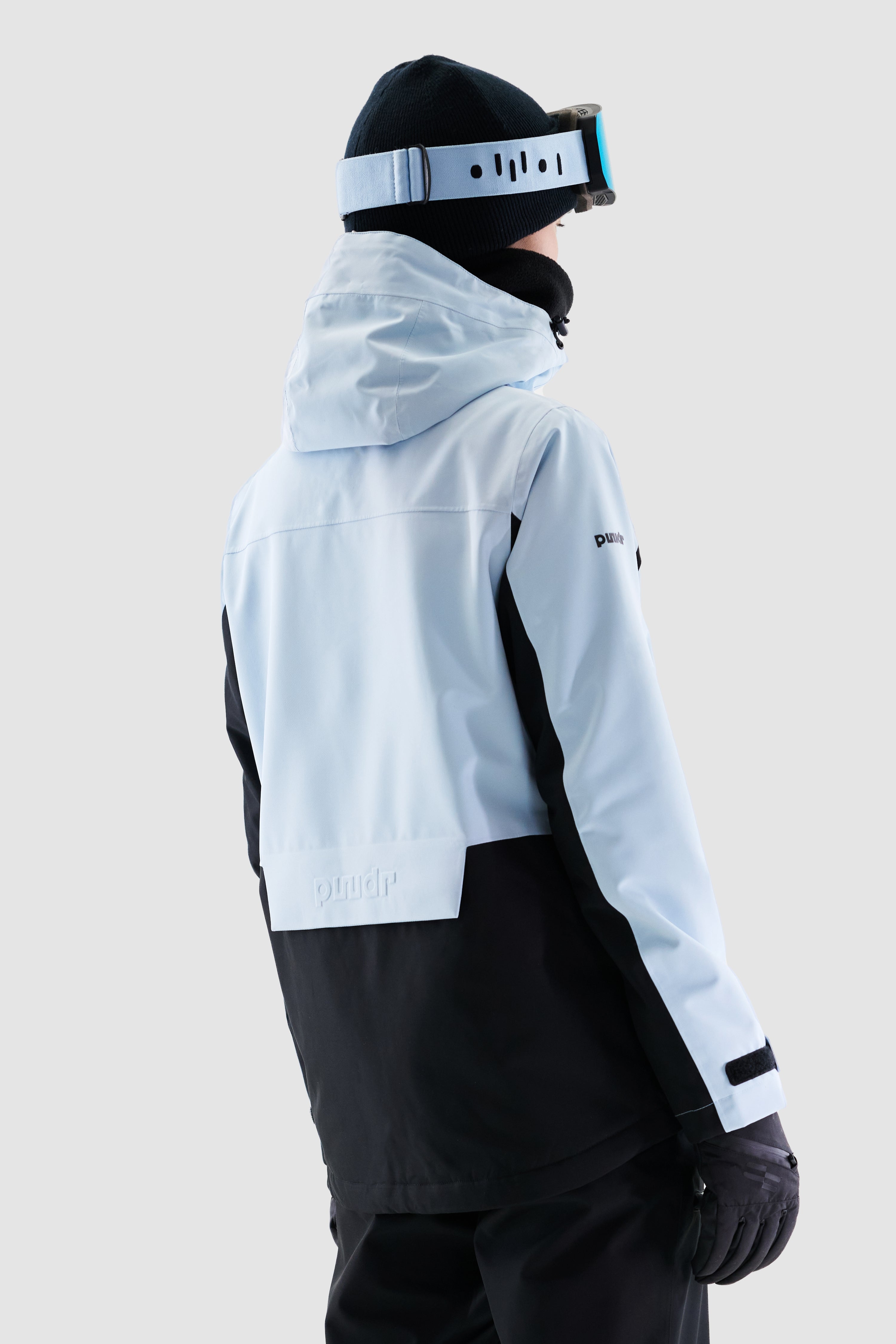 Jalo Ski Jacket Women, Light Blue + Black
